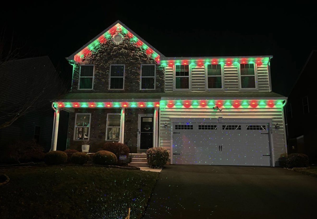 Soffit integrated permanent lighting